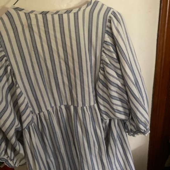 Striped cotton tunic/dress. Pockets! - Picture 2 of 7